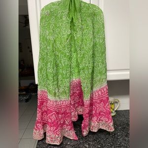 Gorgeous silk shawl hand made in India but purchased in London